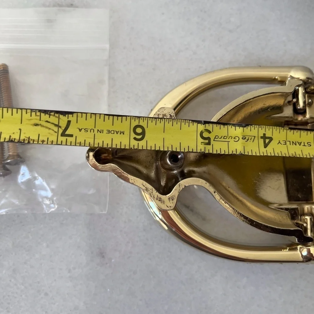 Vintage Polished Brass Door Knocker Traditional Colonial 6.75